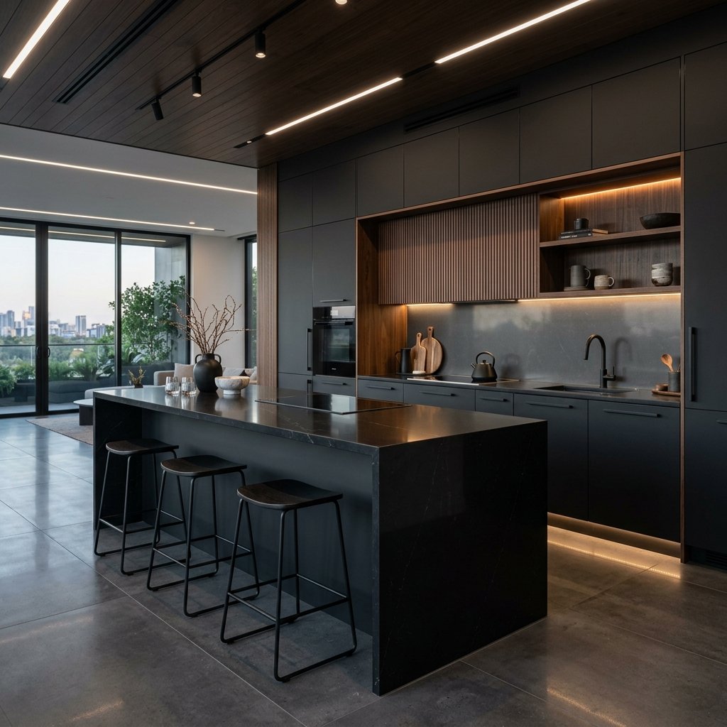 Obsidian Linear Kitchen
